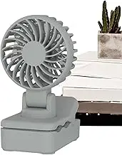 Desktop Small Fan, USB Rechargeable Portable Clip Fan, Quiet Travel with Strong Cooling Wind, Powerful Airflow 2.36x2.83x4.17 inches for Workplace, Home, and Beach