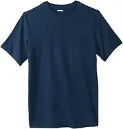 [KingSize] Men's Big & Tall Shrink-Less Lightweight Pocket Crewneck T-Shirt