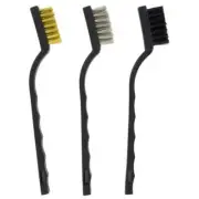 3pc Wire Brush 7" Set from Driver's Choice (Nylon, Brass, Stainless). Ships Free