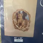 Georgetown Manor Blanket Throw Kenya Lion Cubs 60" x 80" Lintex Reversible New