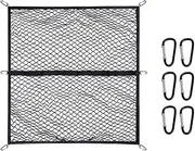 TOMVAES Car Truck Seat Rear Cargo Net with Hooks, Heavy Duty, Stretchable, Elastic, Adjustable, Storage Bag for Car, SUV, Truck, Pickup Trucks