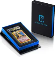 BGS Display Gift Case Magnetic Flip Blue | Graded Card Storage Box Holder (Blue,