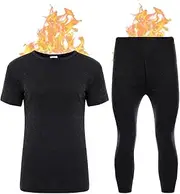 [i-smalls] Men's Thermal Underwear Set Ribbed Ultra-Warm Base Layer Soft Stretchy Underwear