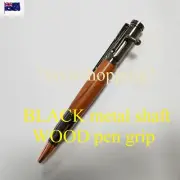 BLACK Shaft WOOD Grip, Bolt Action Rifle Style Tactical Pen, Scope Bullet Tip