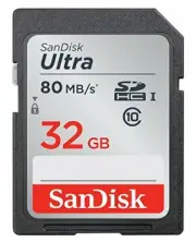 32 Gigabytes SD SanDisk Memory Card for Digital Cameras & Camcorders