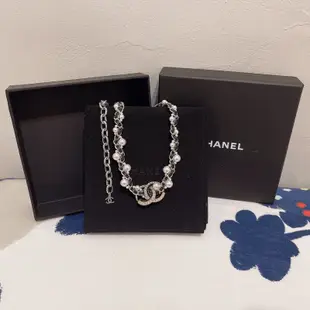 香奈兒 chanel 小羊皮頸鍊 珍珠 頸鍊 項鍊 正品