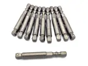 10 WOBBLE POWER EXTENSION BARS DRIVER BITS 1/4"