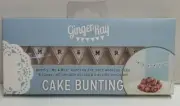 Ginger Ray Vintage Lace Mr & Mrs Cake Bunting Wedding Cake Topper MIB White Flag