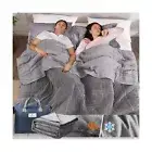 Queen Size Weighted Blanket 80''x87''(30lbs, Double-Sided), Warm Short Plush ...