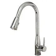 Contemporary 16" Pull-Down Spray Kitchen Sink Faucet Chrome