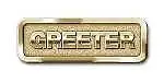 Badge-Greeter-Magnetic Back-Brass (2-1/16" x 2/3")