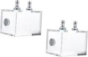 2pcs Pc Water Cooler Tank Radiator Coolant Overflow CPU Water Block Acrylic Tank Enhance Your Pc Cooling