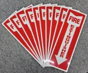 ╰➤ 10-pcs.-4" X 12" ALUMINUM Fire Extinguisher Sign Fade Resistant Rust Free