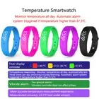 LED Digital Smart Bracelet W/ Body Temperature Monitoring Time Date Alarm Clock