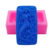 Mermaid Reusable Silicone Mold Bar Soap Candle Resin Charm Clay Craft Chocolate