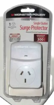 Monster Power Single Outlet Surge Protector Advanced Prtection
