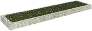Raised Garden Bed, Elevated Planter Box Plant Container Gabion Galvanised Steel 400x100x20 cm