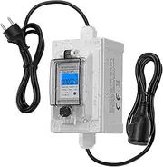 Trsaow Mobile Digital Electric Mess 230V Power Use Monitor with Industrial Plug/Rubber Cable, Portable Energy Monitor IP67 Waterproof for Motorhomes/Electrics