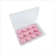 12 Pack Blue Silicone Clay Heart Shaped Sleep Earplugs Noise Reduction Ideal