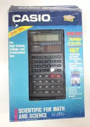 Vintage Casio fx-115D Super-FX Scientific Calculator, NOS, 1986, Tested, Japan