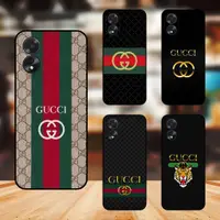 在飛比找蝦皮購物優惠-手機殼 Oppo A18 黑色表圈 Gucci 品牌時尚