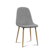 Artiss Set of 4 Light Grey Fabric Modern Dining Chairs