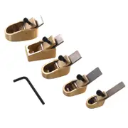 5pcs Woodworking Plane Cutter Set Violin Thumb Planers Curved Bronze