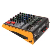 Audio Mixer 4 Channel Sound Board Console Phone Connection Mixing Console Wi BX5