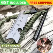 Magnesium Flint Rod Stone Fire Starter Lighter Emergency Survival Camping Kit AU