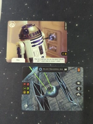 star war x-wing miniatures game promo-acrylic Spot Gloss Card-double Sided R2-D2