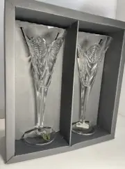 Waterford Crystal “ The Millenium Collection “ Champagne Glasses - Happiness