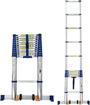 8m/ 7m/ 6.2m/ 5m/ 4.2m/ 3.8m/ 2.6m Telescoping Ladder for Roof Top Tent, Aluminum Extension Telescopic Ladders for RV Attic Home Loft, Load 150kg WZSS