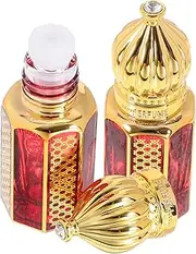 DRESSOOS 2pcs Oil Bottles Refillable Travel Oil Bottle Refillable Oil Bottles Glass Cosmetic Bottle Perfume Bottles Essential Oil Rollers Perfume Container Small Oil Bottles Perfume Roller