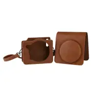 PU Leather Protective Case For mini8/9 Camera Storage Carry Bag Brown