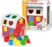 The Learning Journey - Early Learning - Farm Activity Cube - Baby and Toddler Games & Gifts for Boys & Girls Ages 12 Months and Up - Award Winning Game
