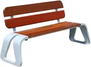 Outdoor Park Bench Outdoor Seating Park Bench Square Lounge Outside with Backrest Double Patio Garden Bench