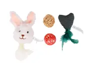 Meow & Me Woodland Cat 4 Piece Bunny Assortment Cat Toy