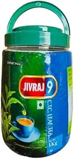 Jivraj 9 Premium CTC Leaf Tea – Strong Assam Black Tea, 1KG Pack | Rich Aroma & Bold Taste | Hygienically Packed