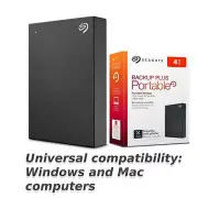 Portable 4TB External Hard Drive USB 3.0 by Seagate Backup Plus FREE SHIPPING
