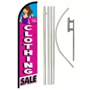 Clothing Sale Windless Banner Swooper Advertising Flag Pole Kit Venta De Ropa