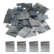 400g Mosaic Tiles Irregular Glass Mosaic Tiles Stained Glass Gray White