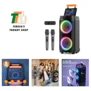 Karaoke Machine with 2 Wireless Microphones for Adults, 8" Big Bluetooth Part...