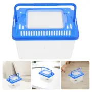 Portable Fish Tank with Lid Clear Plastic Storage Small Turtle Child