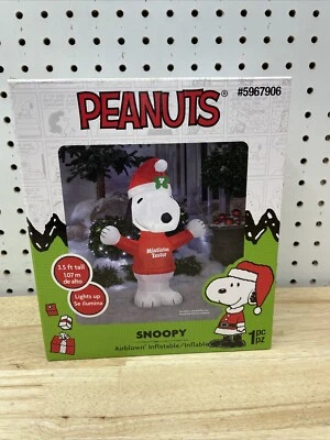 Gemmy Peanuts 3.5-ft LED Snoopy Mistletoe Tester Christmas Sweater Inflatable