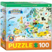 在飛比找momo購物網優惠-【Eurographics puzzles】兒童拼圖 歐洲地