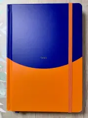 Navy And Orange A5 Dotted Notebook Journal Hardcover 180 Pages Agenda Planner