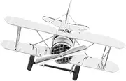 Yardwe Vintage Iron Aircraft Model Retro Airplane Decor Unique Fighter Plane Ornament for Home Office