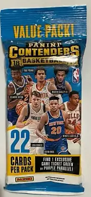 2018-19 Contenders NBA Basketball Cards Pack - Luca Doncic Rookie Trae Young RC