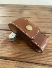 Pocket knife sleeve with belt Clip for Victorinox Farmer X alox . Handmade