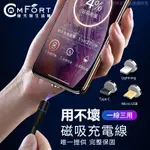 【360度】新版無死角超吸 快充磁吸充電線 磁吸線 充電線 安卓/TYPE-C OPPO 康夫特生活